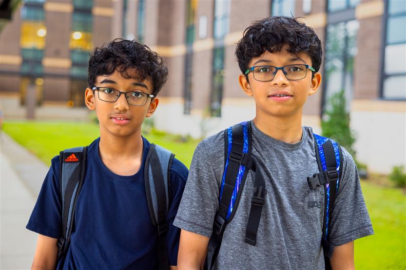 People smile on the first day of school
